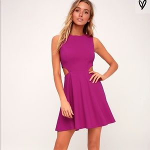 Lulus magenta cutout dress BRAND NEW, never worn